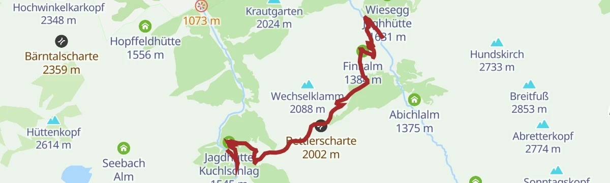Route map: Neukirchen: Bettlersteig